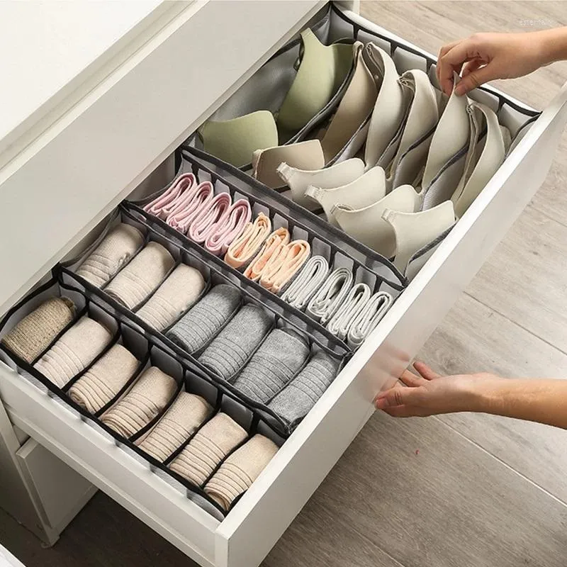 Storage Bags 2/3PCs Underwear Drawer Organizer Box Foldable Closet Organizers Divider Boxes For Underpants Socks Bra