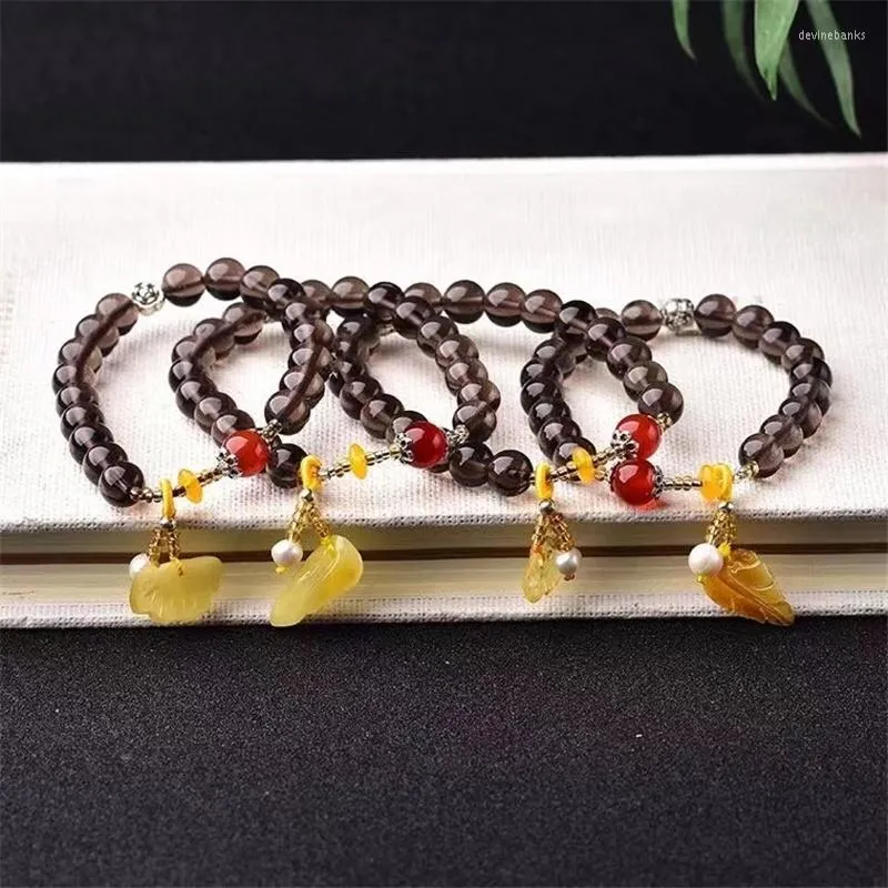 Strang Armband Schmuck Lce Obsidian Bienenwachs Zubehör Glück Feng Shui Glück Dame des Sommers