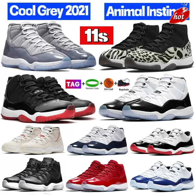 2023 OG Jumpman Cherry 11s Basketball Shoes Men Low Cool Grey Animal Instinct 25th Anniversary