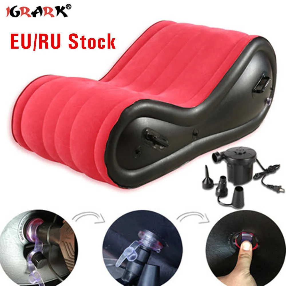 Articoli di bellezza sexyy Hot Red Gonfiabile Divano Mobili erotici Magic ual Cushion Love Position Giocattoli per coppie Donne Uomini Giochi per adulti