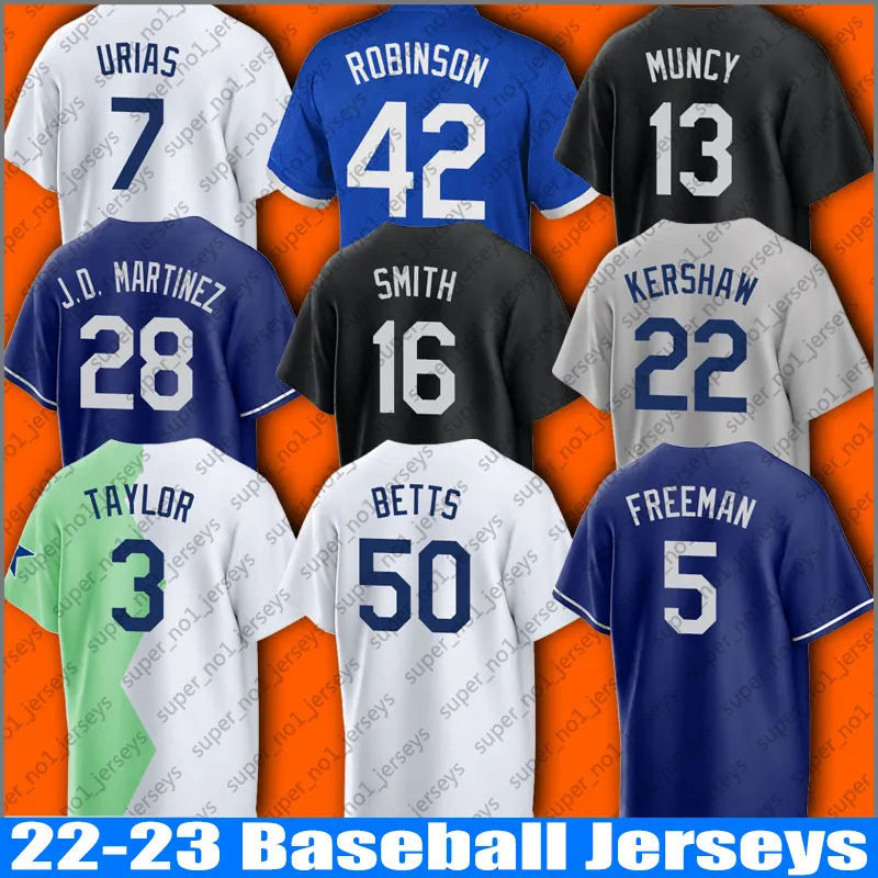 50 Mookie Betts Freddie Freeman 야구 유니폼 Chris Taylor Julio Urias Clayton Kershaw Jerseys Gavin Lux Will David Price Jackie Robinson Jason Heyward XCD