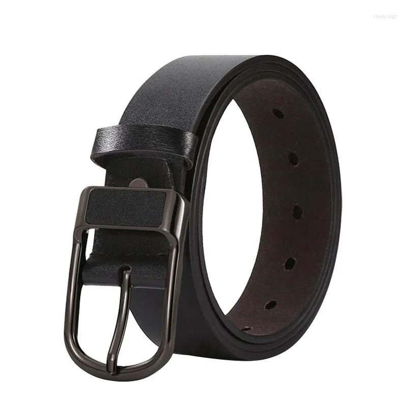 Belts Retro Unisex Belt Fashion Imitation Leather Alloy Pin Buckle Men Trend Business Affairs Simple Casual