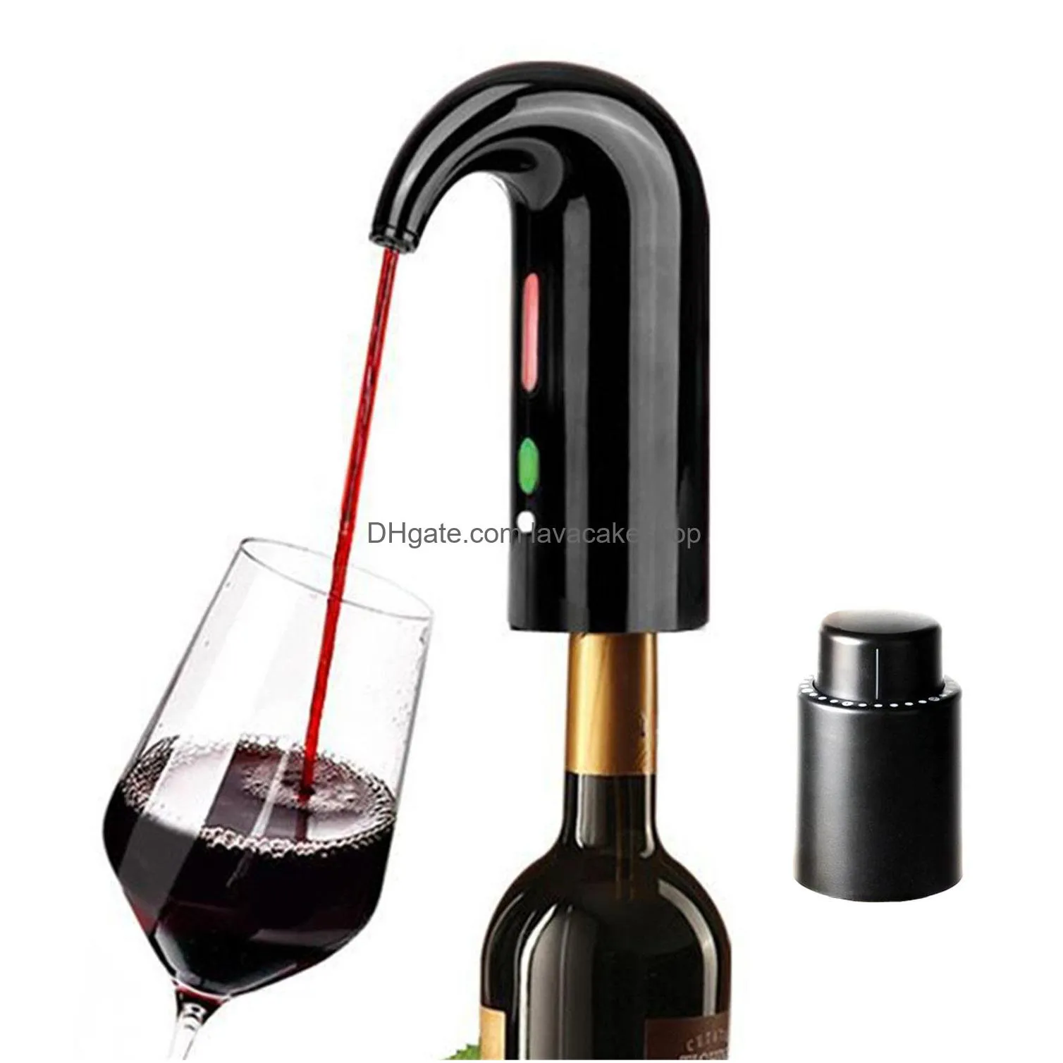 Bar Tools Electric Wine Aerator One Touch Portable Red White Accessories Aeration för och Spirit Nybörjare Entusiast Spout Drop Deli Dhldb