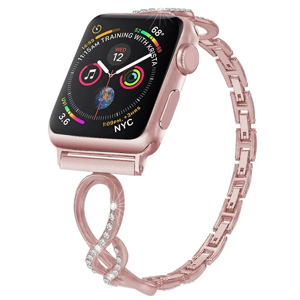 Kobiety Diamentowy pasek bransoletki dla Apple Watch Serie