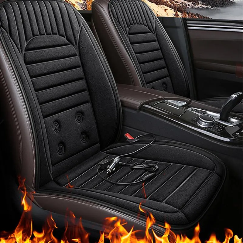 Автомобильные сиденья крышки нагревательного покрытия плюшевая 2-уровневая нагреваемая подушка Авто кресло с поясничным нагревателем дна универсал для 95% транспортных средств DC 12 В/24 В