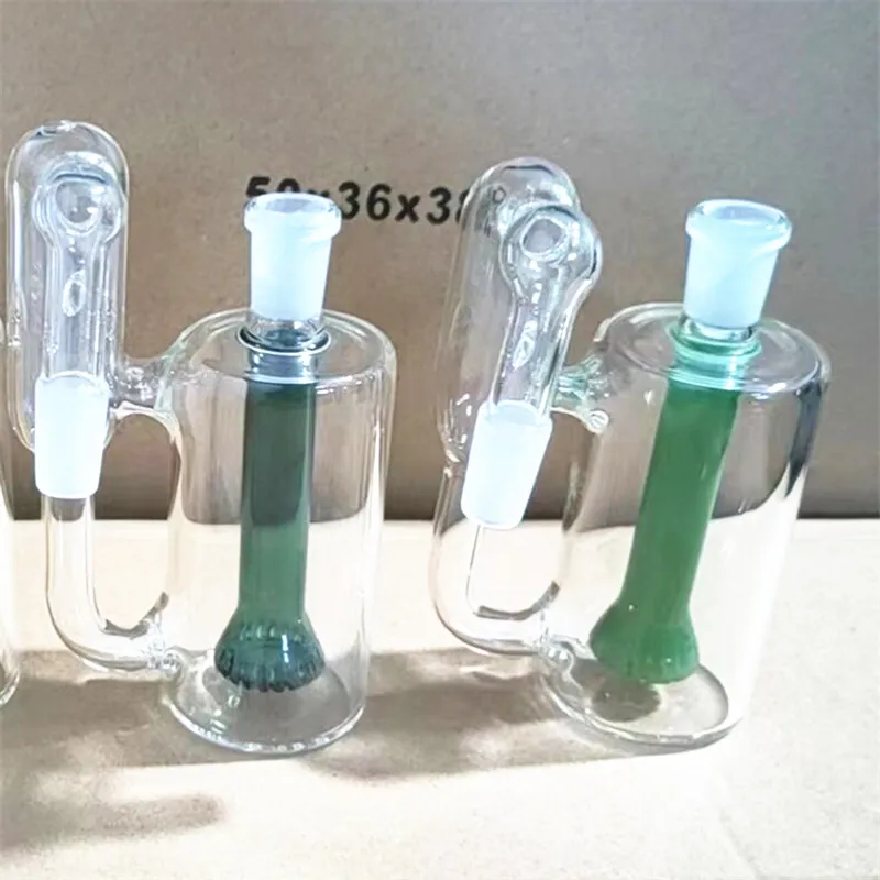 14mm 18mm Male Glass Ash Catcher with 4mm Quartz Banger Reclaim Bubbler Ashcatcher 45 90 Degree for bong tobacco slide bowl