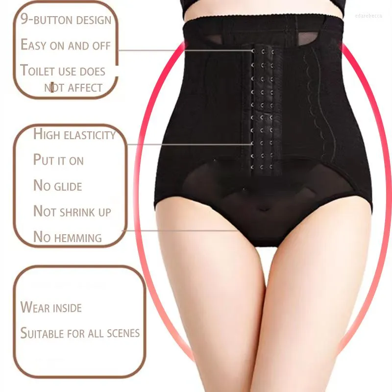 Women's Shapers Nine Breasted Postpartum Women's Tight High Waist Body Shaping Slimming Hip Lifting And Training Pants