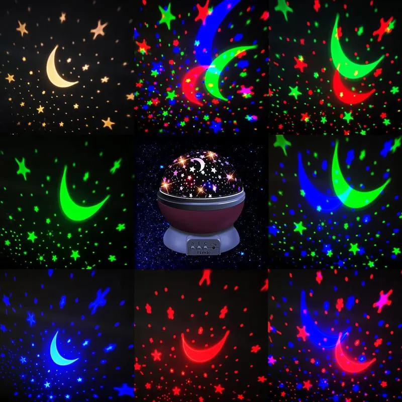 Star Projector Night Light For Kids - 360° Rotation, 54 Colors, Music & White Noise, Rechargeable