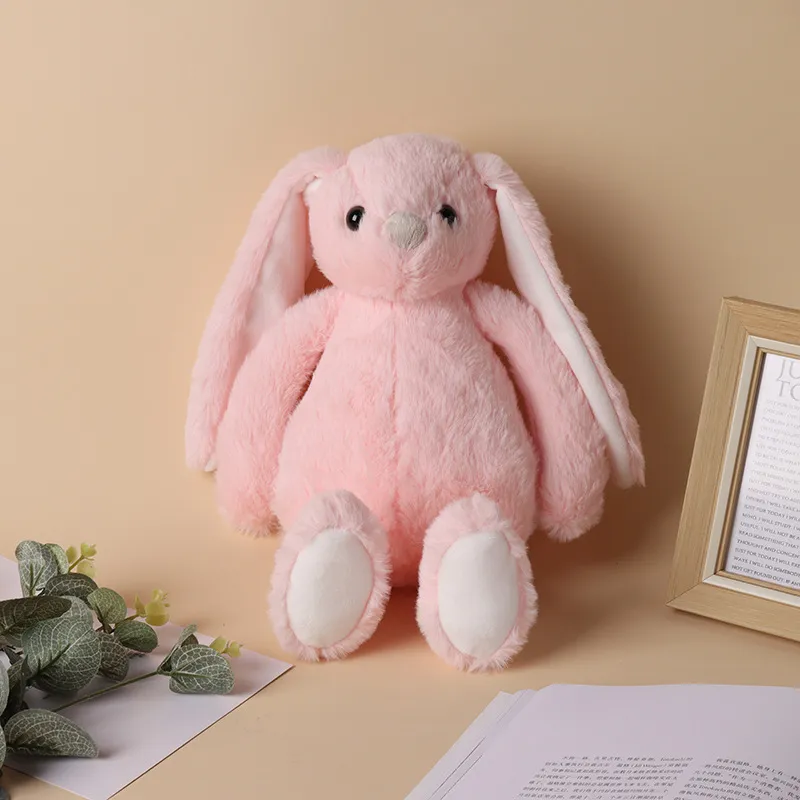 30cm Sublimation Easter Day Bunny Plush long ears bunnies doll with dots pink grey blue white rabbit dolls for childrend cute soft plush toys