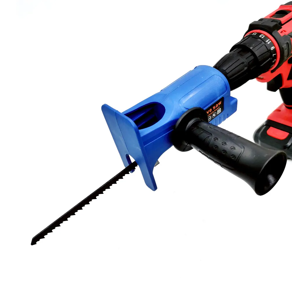 Portable Reciprocating Saw Adapter Electric Drill Modified Electric JigSaw Power Tool Wood Cutter Machine Attachment with Blades