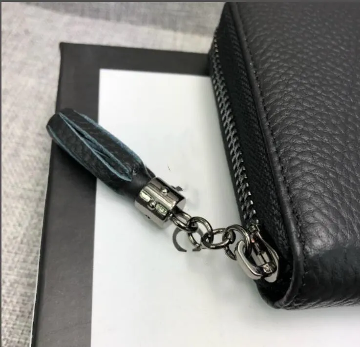 7A Quality Genuine leather Wallets & Holders zipper tassel women designer wallet super thin lady fashion casual zero purses female188q
