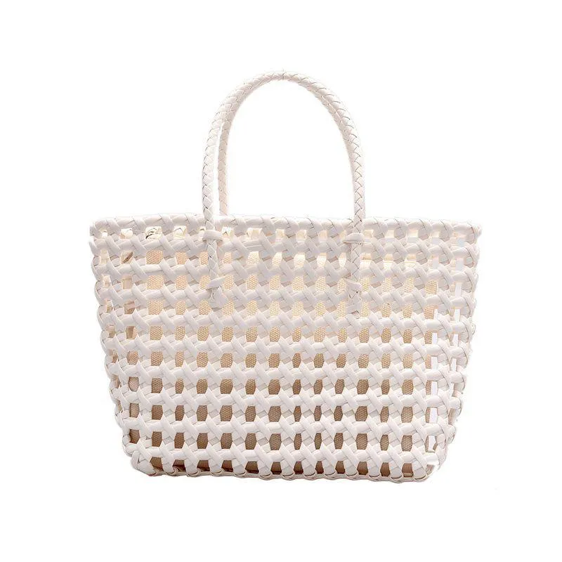 HBP Kvinnor Öppna handväskor Straw Weave Basket Crocher Single Shouler Bag Ladies Tote PAG Stor storlek Package Shopping Bag