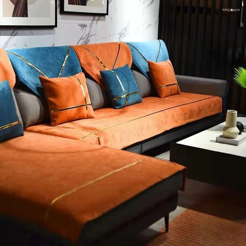 Stol täcker 2023 lapptäcke stretch maskin tvätt dubbel icke-halkvattentät modern minimalistisk soffa kudde
