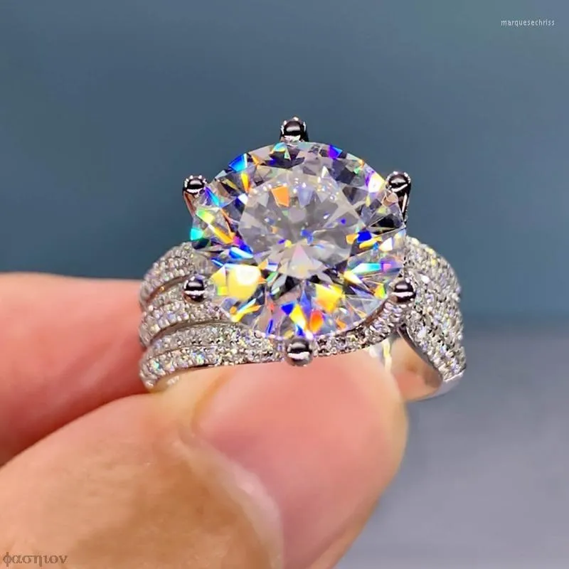 Уважаемые кольца Блестящий CZ Высококачественный серебряный цвет женский модный вечность любимого кольца юбилейные украшения