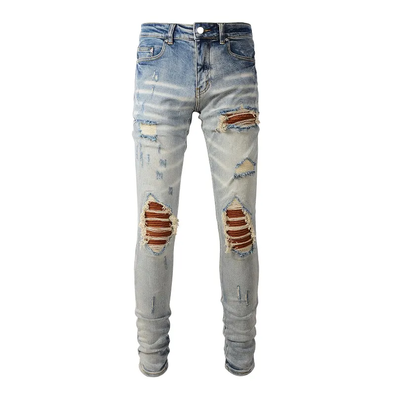 20SS MENS DESIGNER JEANS ENJÄRD RIPPAD BIKER SLIM FIT MOTORCYCLE DENIM FÖR MÄNMMA JEAN MANS PANTS POUR HOMMES #8861878