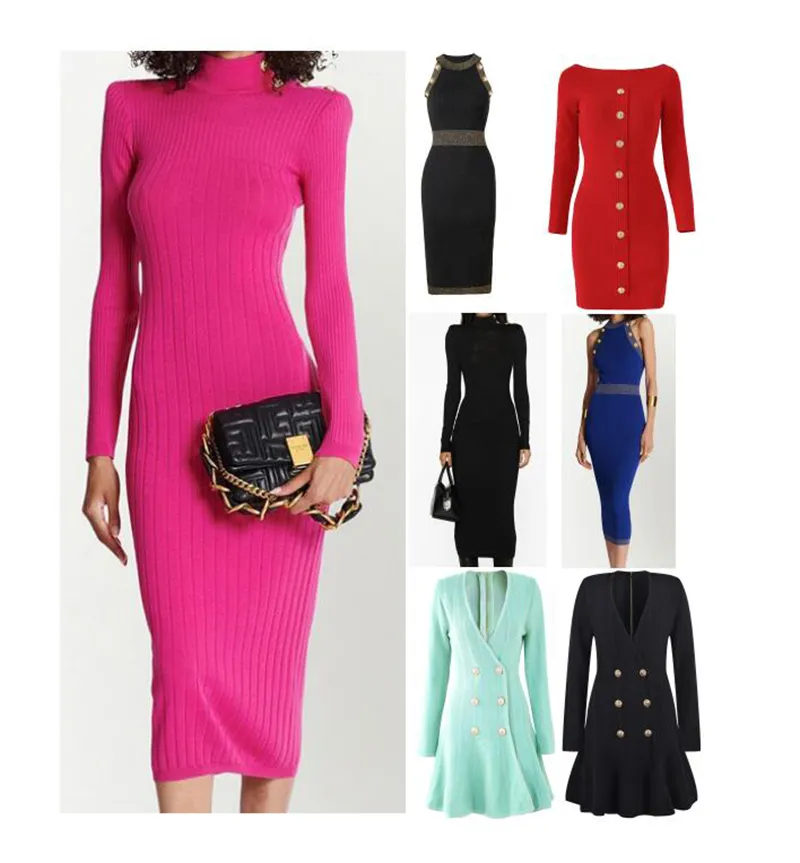 Zweiteiliges Kleid für Damen, schlank, schulterfrei, Kleider mit langen und kurzen Ärmeln, Rock, Büro-Damenkleidung, Business-Party-Röcke, Designer-Stoff