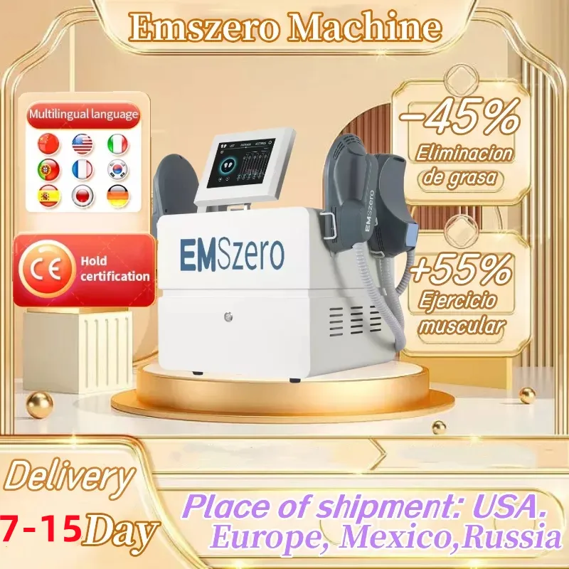 NY DLS-EMSLIM RF 12 Tesla Sculpting Butt Lift Machine Emszero Muscle Stimulator Body Shaping Massage Equipment 2/4/5 HANDLAR EMS RF Overseas Warehouse Leverans