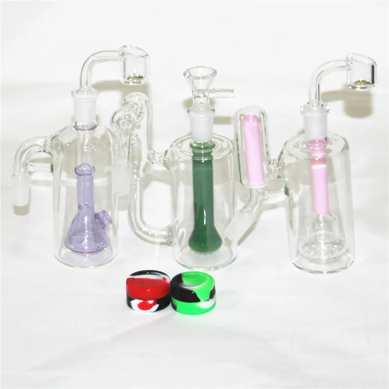 14mm 18mm mâle verre cendrier narguilé conduites d'eau 5.5 pouces récupérateur épais Pyrex cendrier pour fumer