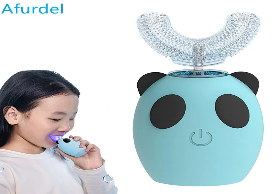 Çocuk sonik elektrikli diş fırçası oral irrigatörler şarj edilebilir u şekil 360 derece çocuk diş bakım su geçirmez otomatik diş brus1903509
