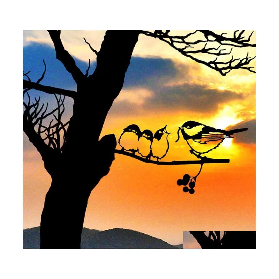 Metal Bird Stake For Garden Ornaments Kmart Decorations Backyard Branch