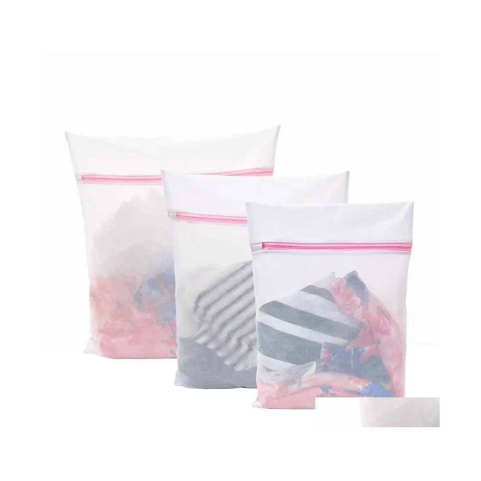 Laundry Bags Washing Hine Bag Cloth Mesh Net Clothes Polyester Storage Sweater Protective Vtky2283 Drop Delivery Home Garden Houseke Dha4D