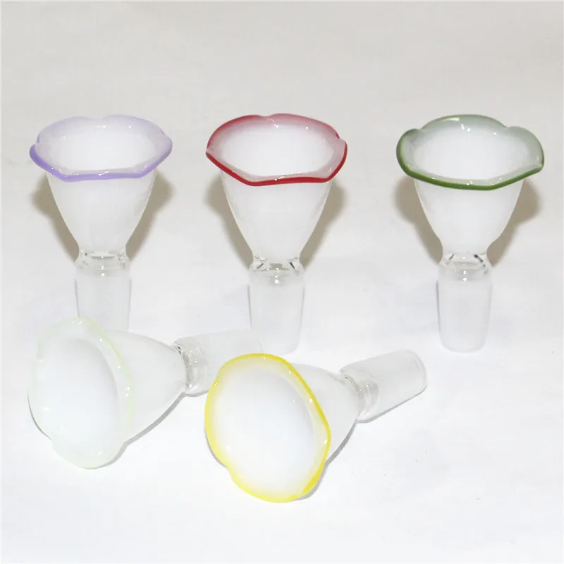 14mm 18mm Male Flower Glass Bowl Tobacco Smoking Accessories Dry Herb Bowls Piece For Glass Water Bongs Dab Rigs