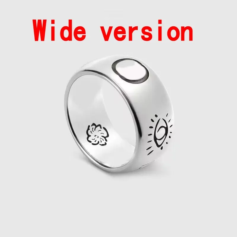 Bandringen Klassieke herenontwerper Liefdesringen voor vrouwen Ghost Skull Ring Plated Vintage Sier Letter Fashion Unisex Homme Bague