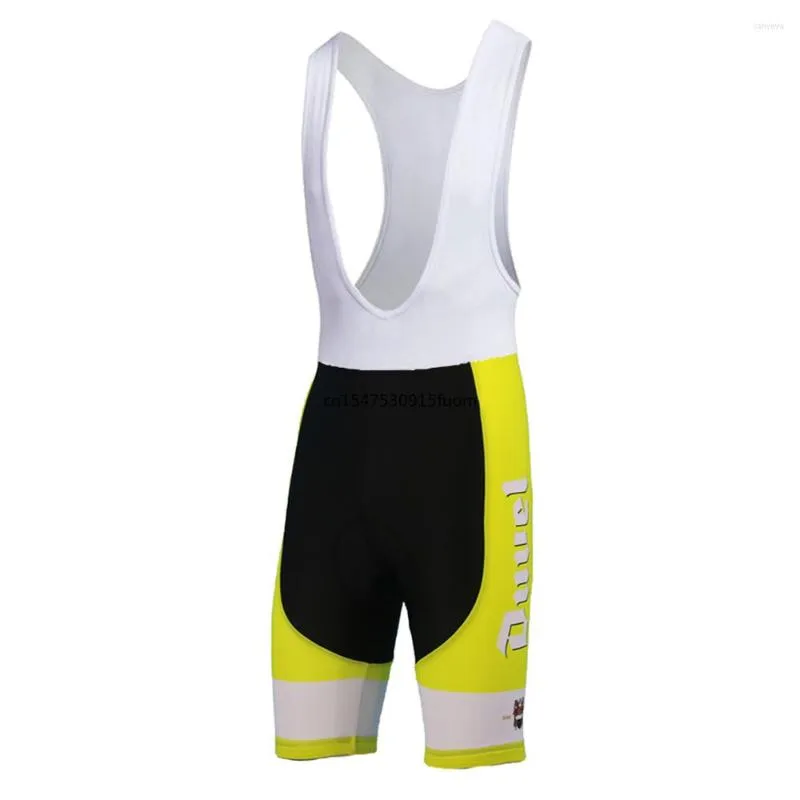 Abbigliamento da moto DUVEL Pantaloncini con bretelle da ciclismo Culotes Cortos Ciclismo 9D Gel Pad Yellow Bike Bretelle Abbigliamento da bicicletta