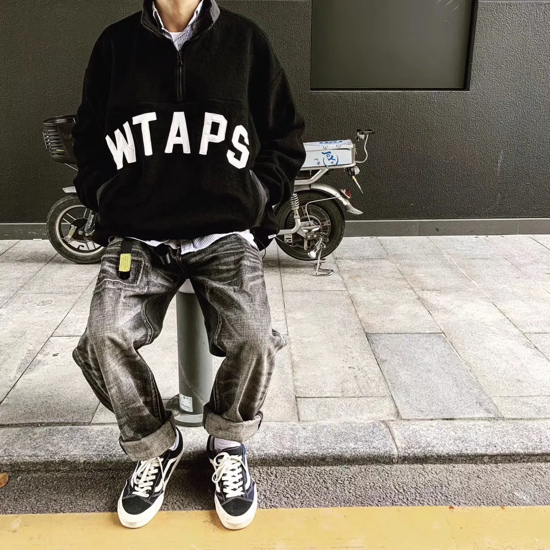 WTAPS PLAYER 02 Mens Wool Down Coat High Quality Half Zip WTAPS PLAYER 02 Mens Wool Down Coat High Quality Half Zip