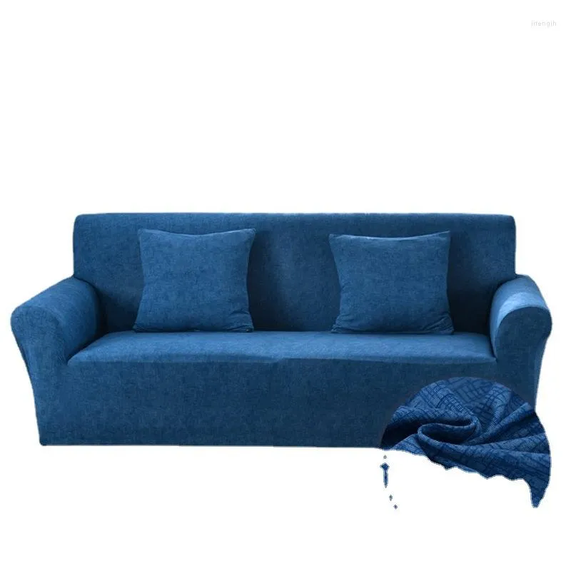 Housses de chaise 2023, motif de lin simple, housse de canapé élastique, serviette imprimée, tout compris, loisirs de luxe légers