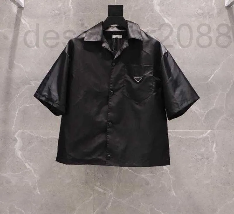 Men's Casual Shirts Designer womens mens shirt casual brand short blouses Classic inverted triangle loose Imported high-quality nylon tooling Summer tops YFGG