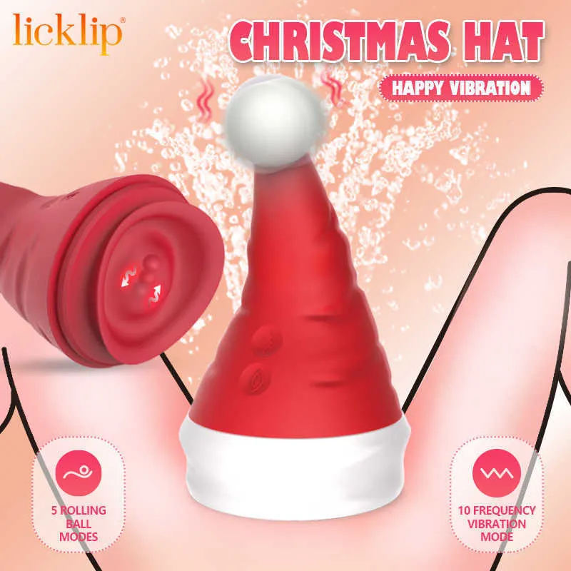 Компания красоты Licklip x Рождество взрослые шнурные беззаличья ночь секунда вибраторы игрушек для женщин мастурбация вибрация анальная заглушка