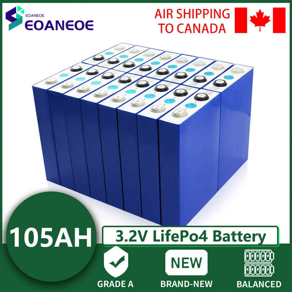 NOUVEAU 1-32PCS 3.2V 105AH LiFePO4 Batterie Pack Lithium Fer Phospha Cellules DIY 12V 24V 36V 48V 96V Pour EV RV Solar RV EU US Tax Free