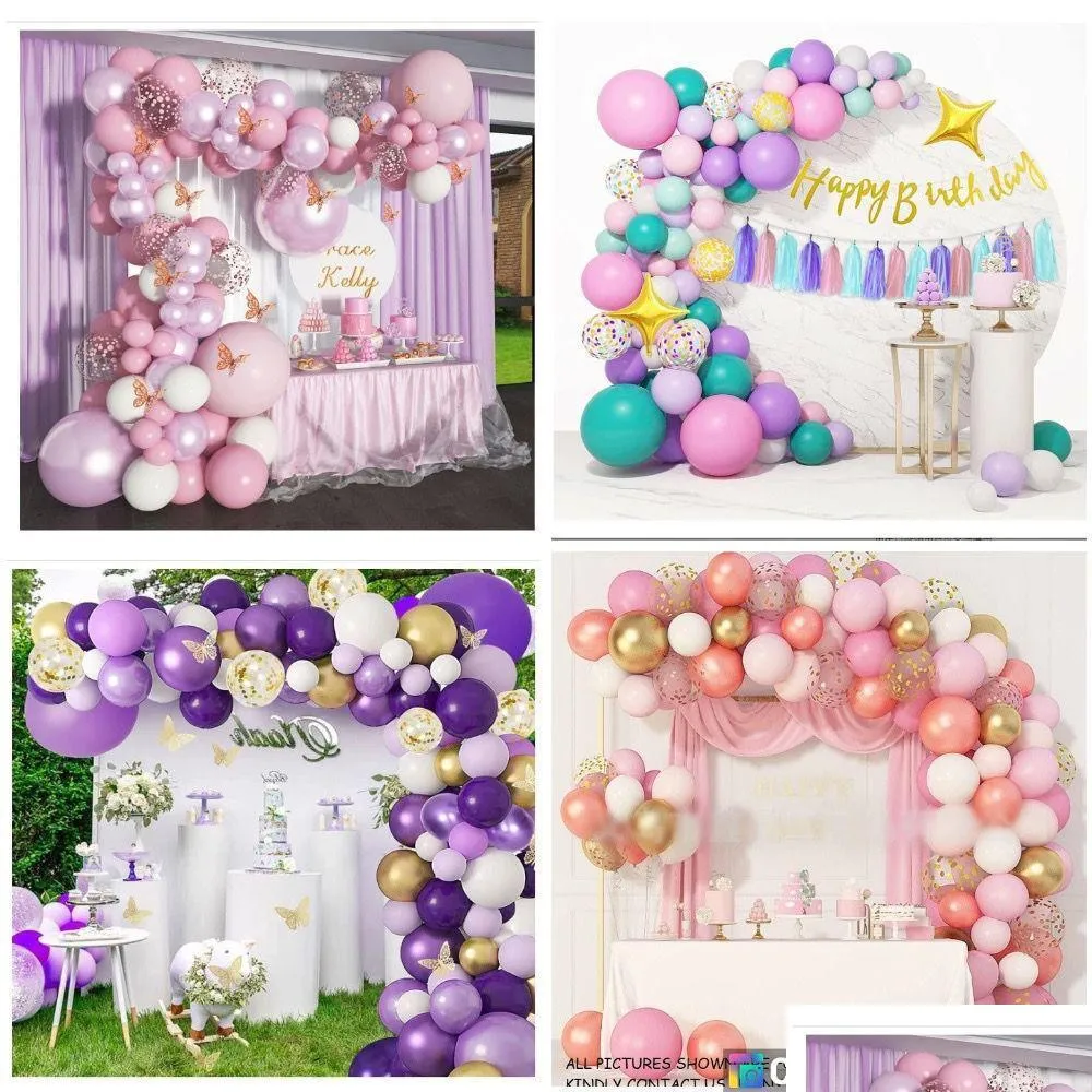 Andra evenemangsfestleveranser mtistyle latex balloon garland arch kit festliga dekorationer för bröllop/födelsedagsfester/firande dhbex