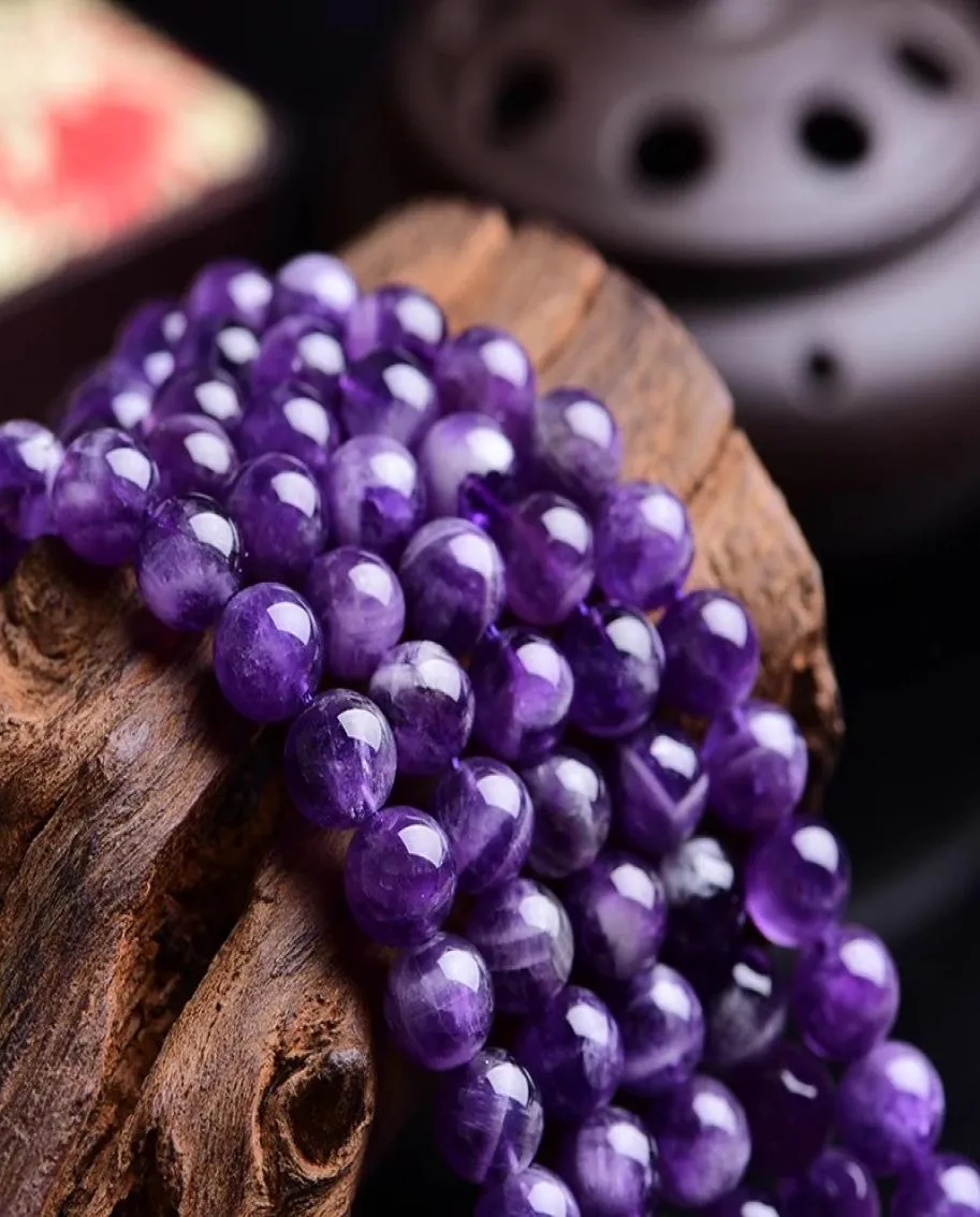 Natural Dreamy Doin Amethyst Stone Beads 681012mm Purple Crystal Beads Loose Beads Joya de moda que fabrican Bead6375393