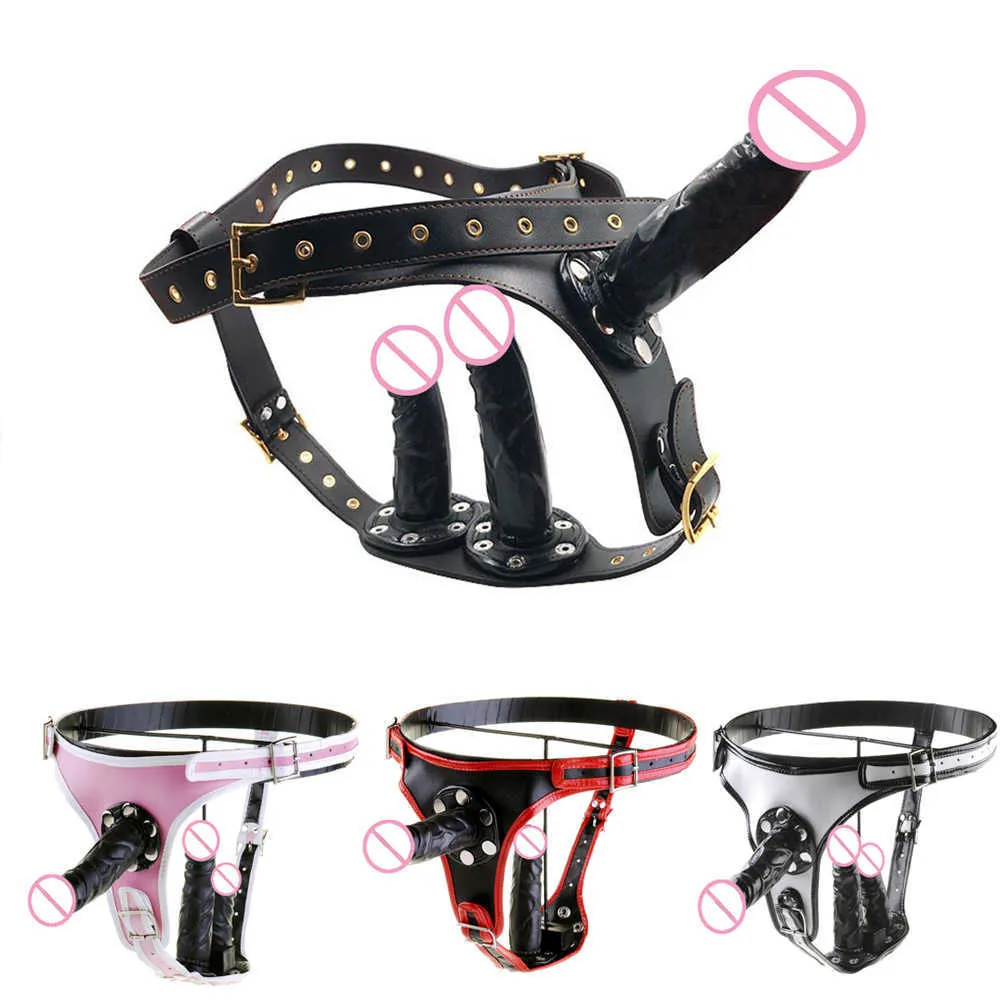 Beauty Items Removable Strapon Double Harness Dildo Anal Lesbian Strap On Chastity Belt Pants Erotic sexy Toys for Woman BDSM