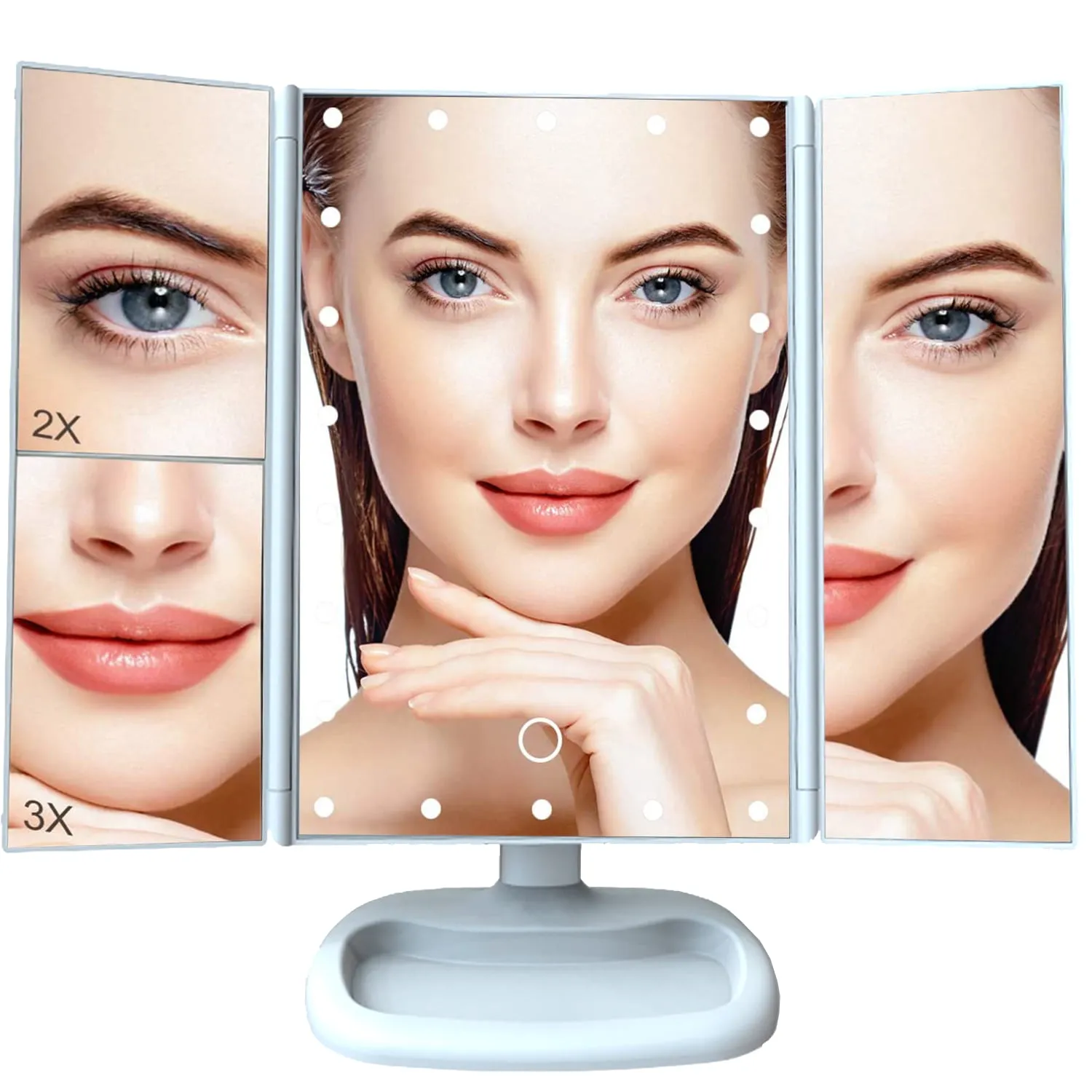 Makeup Mirror with 22 LED Lights Lighted Makeup Mirror Touch Control