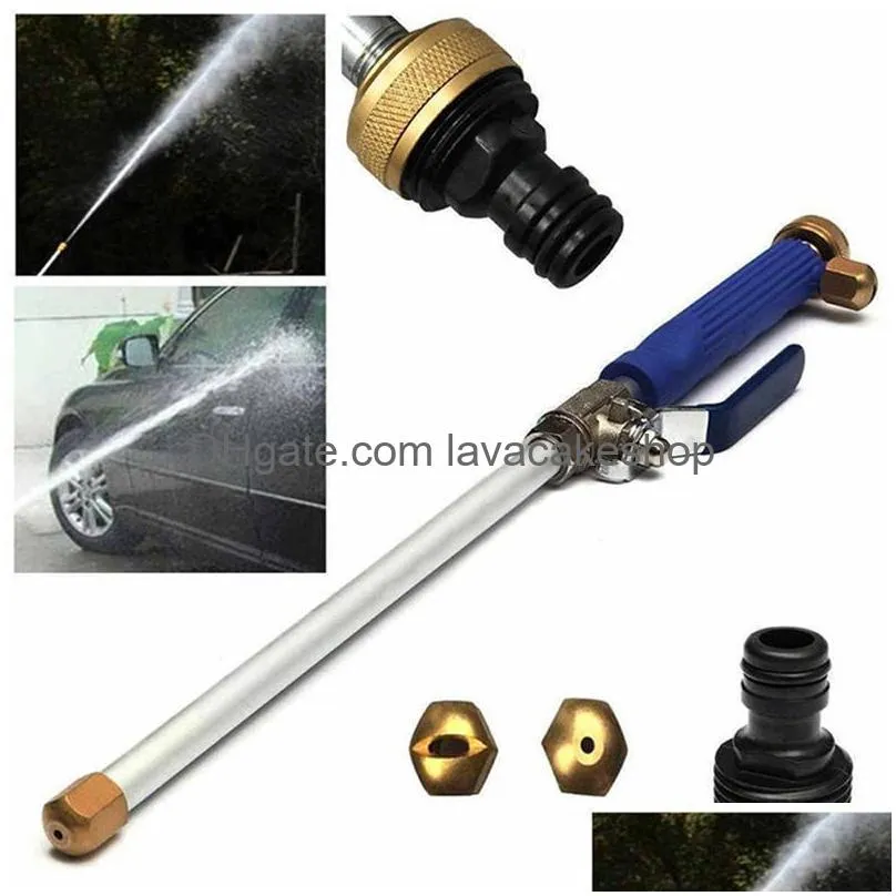 Watering Equipment Legering Was Tube Slang CAR Hoge druk Power Water Jet Wringers Spuitmondstuk Gun met 2 Tips Cleaner Lawn Garden Y DHDC2