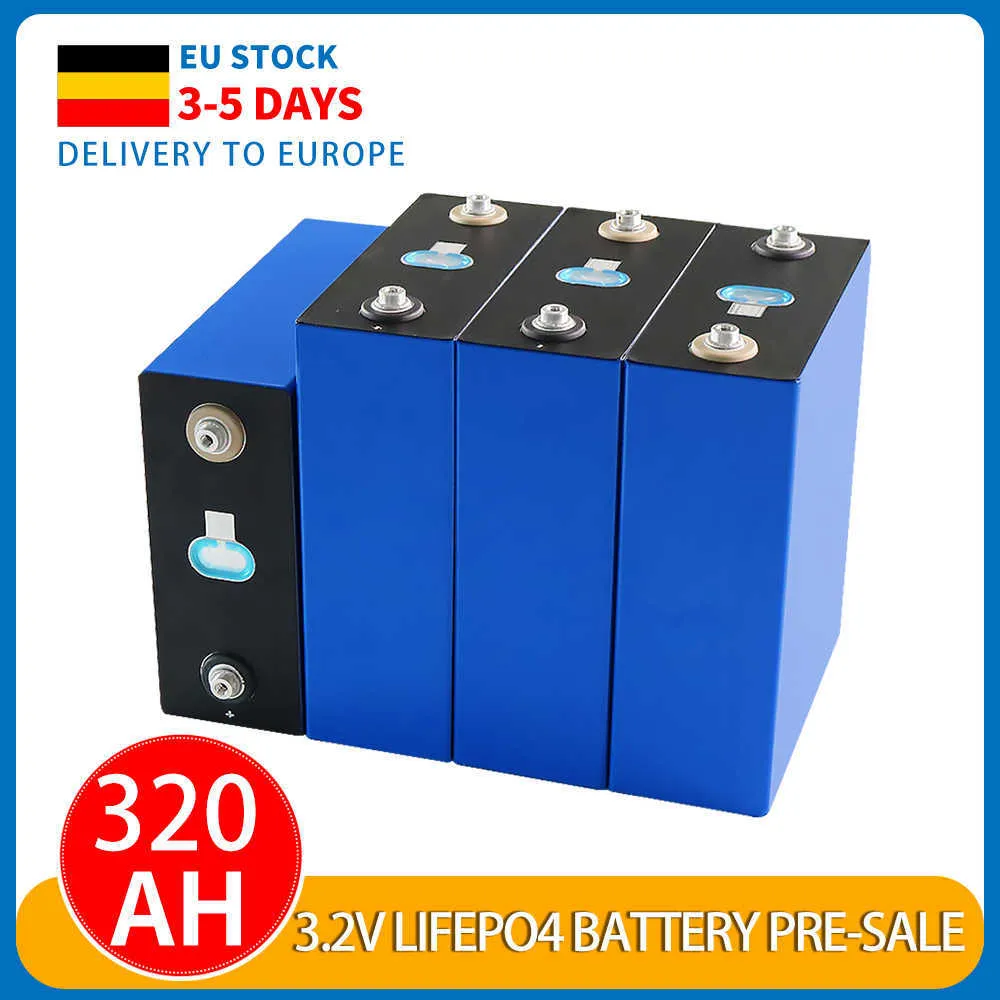 320AH LIFEPO4 Gloednieuw 3.2V 4PCS Grade A hoge capaciteit diepe cyclus DIY 48V 96V batterijpakket voor zonne -energiesysteem RV vorkheftruck