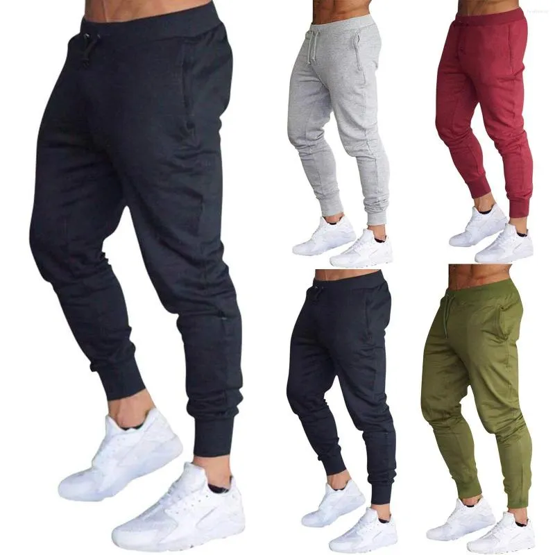 Sweats à capuche pour hommes 2023 mode exercice actif pantalon extensible taille haute course Fitness mince sport pantalon décontracté