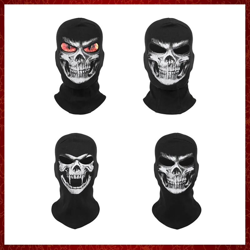 1pc Call Of Duty Mw2 Ghost Skull Pattern Game Mask Cosplay Costume Accessory