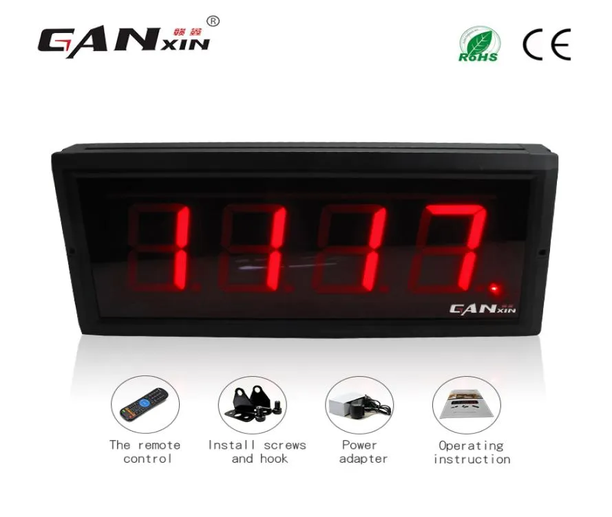Ganxin 4 siffror 3Im High Characte LED Display Digital Counter 12V Count Downup Totalizer 09999 med IR Remote Control Red C3928824