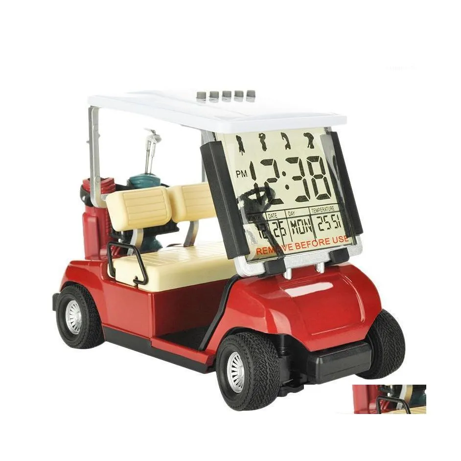 Другие часы аксессуары ЖК -дисплей Mini Golf Cart Clock for Fan