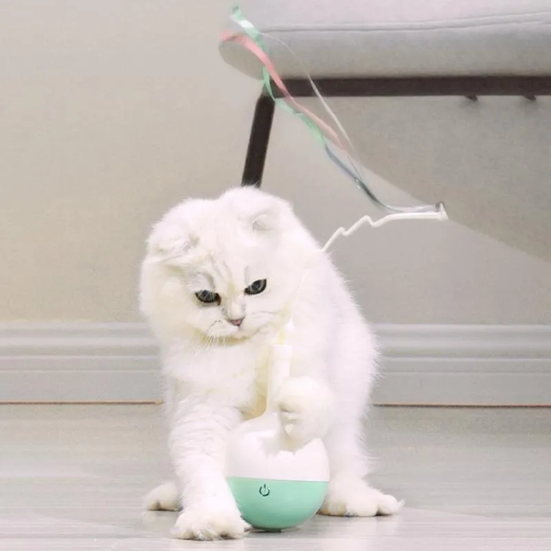 猫のおもちゃ3色ペットからかうスティック猫用品のための電気非タンブラーインタラクティブ