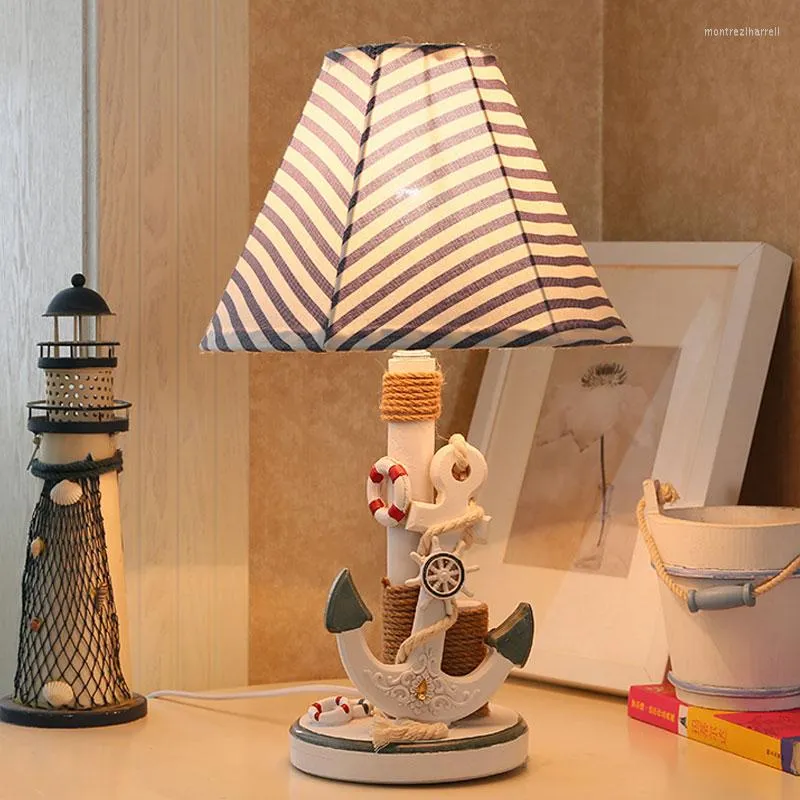 Tafellampen mediterrane hars cartoon lamp led eetbar slaapkamer bedkamer slaapkamer woonkamer keuken huis decor verlichtingsarmaturen