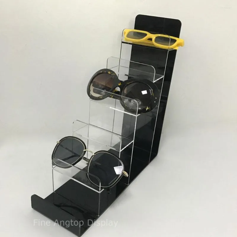 Pochettes à bijoux Présentoir de portefeuille en acrylique à 6 niveaux Porte-lunettes de soleil