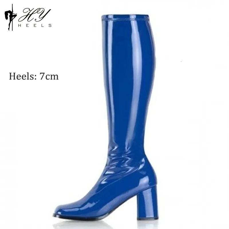 Ladies Knee High Pink Thigh High Boots Costume For Gogo Party