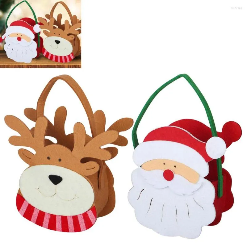 Decorazioni natalizie presenti Avvolgere sacchetti di caramelle Borsa per riporre gli alci con decorazioni per pupazzo di neve di Babbo Natale