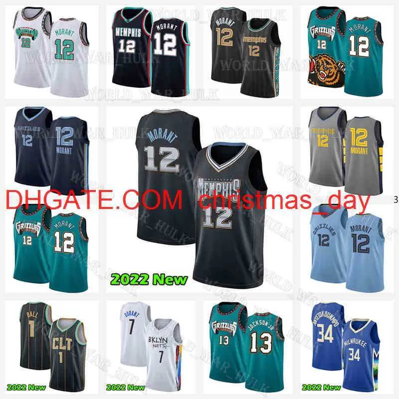 12 Ja Morant Basketball Jersey 13 Jaren Jackson Jr. Jerseys 75th Men 22