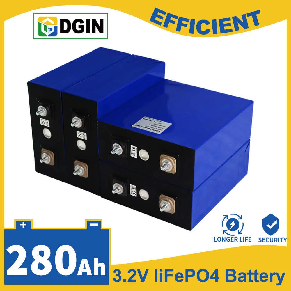 3.2V LIFEPO4 280AH Batterij 1/4/8/16/32pcs Diepe cycli lithiumijzerfosfaat DIY -oplaadbaar batterijpakket voor RV Boat Buss -cel